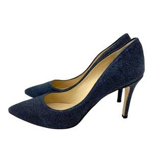 NEW L'ARIANNA women's glitter mesh stiletto heels in blue